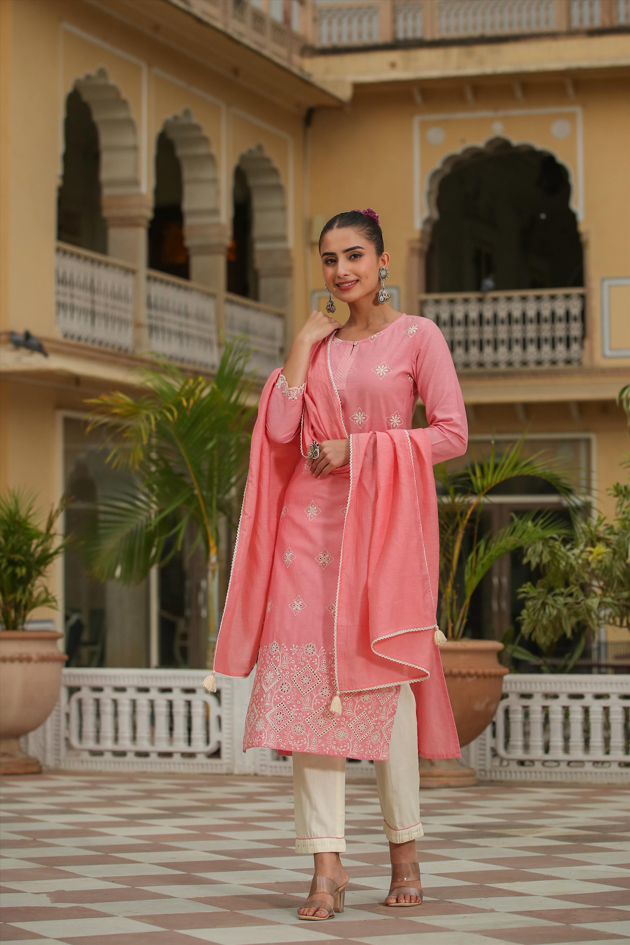 Buy online Pink Georgette Semistitched Suit from Suits & Dress material for  Women by Afsana Anarkali for ₹1309 at 65% off | 2024 Limeroad.com