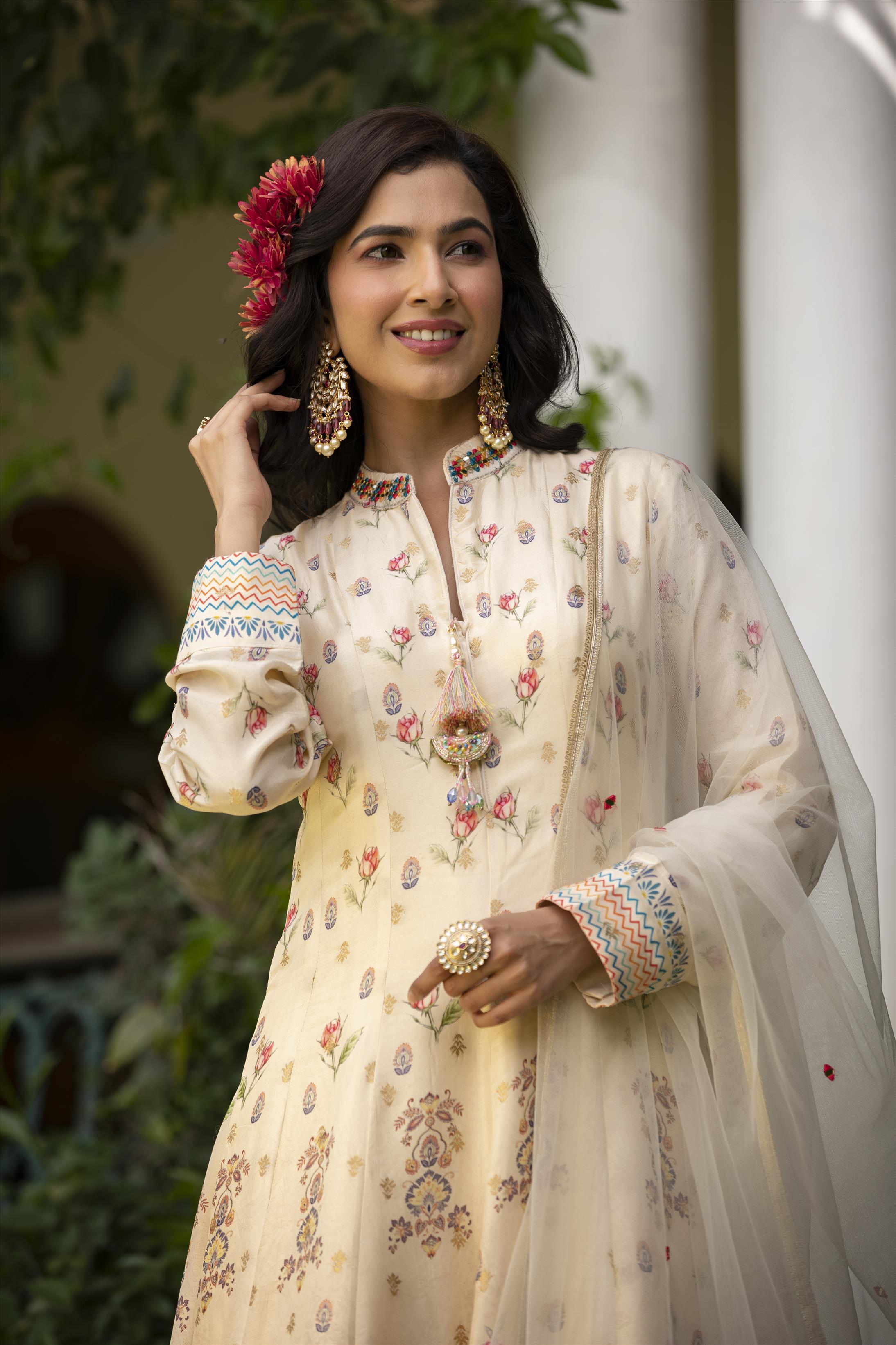 Pakistan SlitStyle Butterfly Net Dupatta Wedding Wear Embroidered Beautiful  Gown | eBay